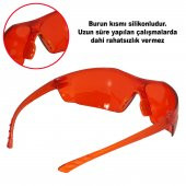 Lazer Epilasyon Estetisyen Koruyucu Gözlük Gözlüğü Kırmızı - 3