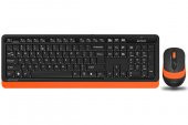 A4 TECH FG1010 K.SUZ QKLAVYE-MOUSE SET,SİYAH-TURUN - 1