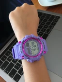 Çocuk Saatleri Dijital Büyük Çocuk Kol Saati 7 Renk Işıklı SDPK00038 - 1