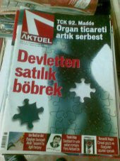 AKTÜEL AĞUSTOS 2005-DEVLETTEN SATILIK BÖBREK - 1