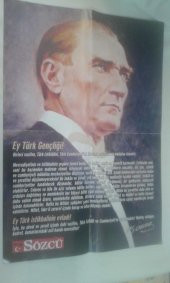 SÖZCÜ GAZETESİ ATATÜRK POSTERİ*İKİNCİ EL - 1
