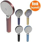 Meşem 4226 3 Fonksiyonlu Yuvarlak Duş Başlığı Renk Seçenekli - 1