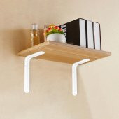 (2 ADET) Raf Altı Ayak Raf Tutucu L Demir 19 x 26 cm Beyaz Aparat - 2