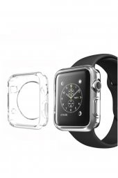 Microcase Apple Watch 38 mm Seri 1 2 3 Silikon Kılıf - Şeffaf - 1