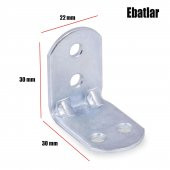 Mobilya Dolap Köşe Bağlantı Sabitleme L Demir Gönye 30x30x22 mm (10 ADET) - 2