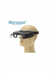 Microcase Ayarlanabilen Gözlük Tipi Işıklı Kafa Büyüteci 3 Farklı Lens - Model No : AL2320 - 2