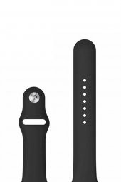 Microcase Apple Watch 5 Seri 5 44 mm Silikon Kordon Kayış - Siyah - 2