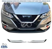 Nissan Qashqai Krom Sis Far Çerçevesi 2 Parça 2017-2020 Paslanmaz Çelik - 1