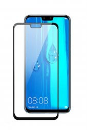 Microcase Huawei Y9 2019 Tam Kaplayan Çerçeveli Tempered Ekran Koruyucu - Siyah - 1