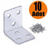 Dolap Köşe Bağlantı Sabitleme L Demir Gönye 35x35x30 mm (10 ADET) thumbnail 1