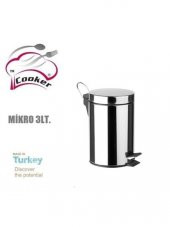 Cooker EF401 Çelik Çöp Kovası 3Lt - 1