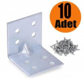 Dolap Köşe Bağlantı Sabitleme L Demir Gönye 40x40x40 mm (10 ADET) thumbnail 1