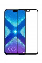 Microcase Huawei Honor 8X Tam Kaplayan Çerçeveli Tempered Ekran Koruyucu - Mat Siyah - 1