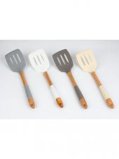 Acar IVY9997 Ahşap Silikon Saplı Servis Spatulası 30 Cm 1 adet - 1