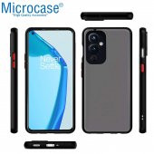 Microcase OnePlus 9 London Serisi Sert Kılıf - Buzlu Siyah - 4