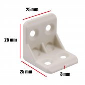 Mobilya Dolap Köşe Bağlantı Sabitleme L Gönye 25x25x25 mm Krem (10 ADET) - 2