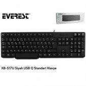 Everest KB-517U Siyah USB Q Standart Klavye - 1