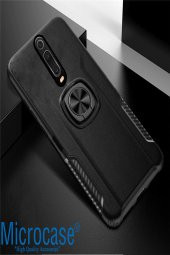 Microcase Xiaomi Mi 9T K20 Rome Serisi Yüzük Standlı Armor Kılıf - Siyah - 5