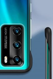Microcase Huawei P40 Frameless Serisi Sert Rubber Kılıf - Siyah - 3