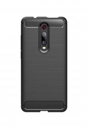 Microcase Xiaomi Mi9T - Mi9T Pro Brushed Carbon Fiber Silikon TPU Kılıf - Siyah thumbnail 1