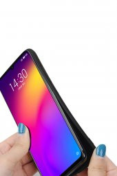 Microcase Meizu Note 9 Fabrik Serisi Kumaş ve Deri Desen Kılıf - Gri - 5