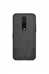 Microcase Xiaomi Mi 9T - Mi 9T Pro Fabrik Serisi Kumaş ve Deri Desen Kılıf - Siyah - 1