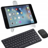Microcase iPad Pro 11 inch Bluetooth Klavye (TR Sticker) + Bluetooth Mouse + Tablet Standı - AL2764 - 1