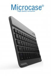 Microcase Tablet ve Telefonlar için Bluetooth Klavye Şarjlı Kablosuz + TR Klavye Sticker - AL2671 Siyah - 2