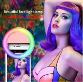 Microcase RGB Selfie LED Mandallı Üniversal Ring Halka Flash Işık Light AL2609 - 6