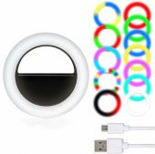 Microcase RGB Selfie LED Mandallı Üniversal Ring Halka Flash Işık Light AL2609 - 8