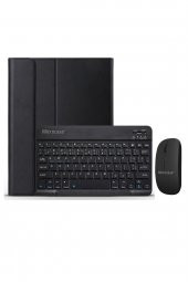 Microcase Lenovo Tab M10 TB-X306F 10.1 inch Bluetooth Klavye ve Mouse + Standlı Kılıf - BKK6 - 1