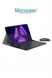Microcase Lenovo Tab M10 TB-X306F 10.1 inch Bluetooth Klavye ve Mouse + Standlı Kılıf - BKK6 - 2