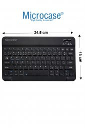 Microcase Lenovo Tab M10 TB-X306F 10.1 inch Bluetooth Klavye ve Mouse + Standlı Kılıf - BKK6 - 8