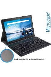 Microcase Lenovo Tab M10 TB-X306F 10.1 Tablet Bluetooth Klavyeli Standlı Kılıf - BKK4 - 5