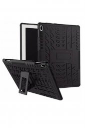 Microcase Lenovo Tab 4 10 TB-X304L TB-X304F Tablet Alfa Armor Standlı Perfect Protect Kılıf - Siyah - 2