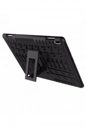 Microcase Lenovo Tab 4 10 TB-X304L TB-X304F Tablet Alfa Armor Standlı Perfect Protect Kılıf - Siyah - 4