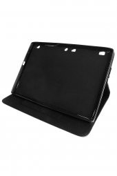 Microcase Lenovo Tab 2 A10-30 Tablet Alfa Book Case PU Deri Standlı Kılıf - Siyah - 3