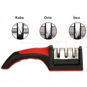 Profesyonel 3 Açılı Bıçak Bileyici Tungsten Elmas Seramik El Bıçağı Satır Bileg - 4