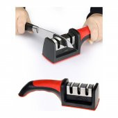 Profesyonel 3 Açılı Bıçak Bileyici Tungsten Elmas Seramik El Bıçağı Satır Bileg - 5