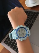 Çocuk Saatleri Kronometre Dijital Su Geçirmez Çocuk Kol Saati 7 Renk Işıklı SDPK00042 - 1