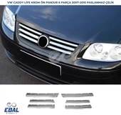 VW Caddy LIFE Krom Ön Panjur 6 prç. 2007-2010 Arası P.Çelik thumbnail 1