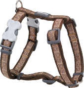 REDDİNGO HYPNO DESENLİ KAHVERENGİ GÖĞÜS TASMASI XS / 12MM - 1