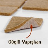 Masa Sandalye Parke Zemin Koruyucu Keçe Yapışkanlı 35x35 mm (18Li PAKET) - 3