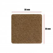 Masa Sandalye Parke Zemin Koruyucu Keçe Yapışkanlı 35x35 mm (18Li PAKET) - 4