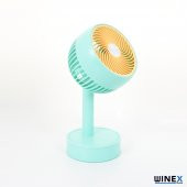 Winex Mini Taşınabilir Portatif Fan 3 Kademeli Vantilatör Mavi - 5