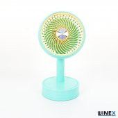 Winex Mini Taşınabilir Portatif Fan 3 Kademeli Vantilatör Mavi - 6