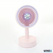Winex Mini Taşınabilir Portatif Fan 3 Kademeli Vantilatör Pembe - 6