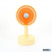Winex Mini Taşınabilir Portatif Fan 3 Kademeli Vantilatör Sarı - 6