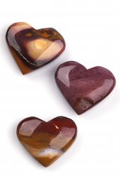 Mookaite Jasper Doğal Taş Kalp - 1
