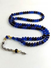 Mavi Siyah Renk Ateş Kehribar  99’ lu Dua Tesbihi thumbnail 3